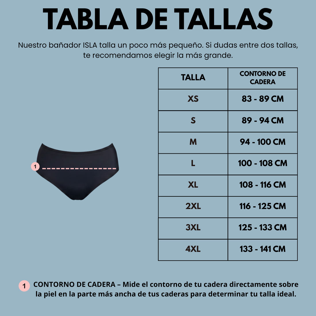 Braga de baño menstrual ISLA talle alto